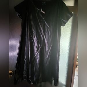 Leather look dress